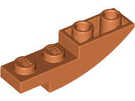 Lego (U) ~ Slope Curved 4 x 1 Inverted ~ [Dark Orange]