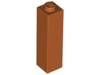 Lego (N) ~ Brick 1 x 1 x 3 ~ [Dark Orange]
