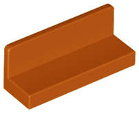 Lego (N) ~ Panel 1 x 3 x 1 ~ [Dark Orange]