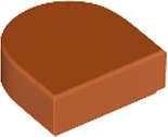 Lego (N) ~ Tile Round 1 x 1 Half Circle Extended ~ [Dark Orange]