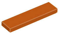Lego (N) ~ Tile 1 x 4 ~ [Dark Orange]