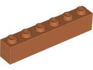 Lego (N) ~ Brick 1 x 6 ~ [Dark Orange]