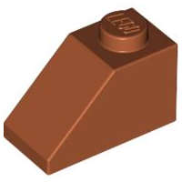 Lego (N) ~ Slope 45 2 x 1 ~ [Dark Orange]