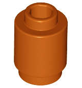 Lego (N) ~ Brick Round 1 x 1 ~ [Dark Orange]