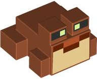 Lego NEW - Minecraft Frog with Black and Yellowish Green Eyes Reddish Brown Mouth Ta~ [Dark Orange]