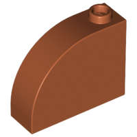 Lego (N) ~ Slope Curved 3 x 1 x 2 with Hollow Stud ~ [Dark Orange]
