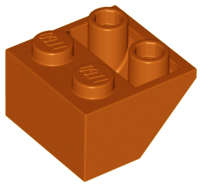 Lego (N) ~ Slope Inverted 45 2 x 2 with Flat Bottom Pin ~ [Dark Orange]