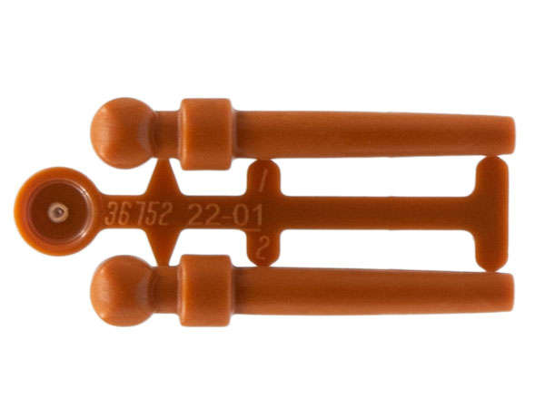 Lego (N) ~ Minifigure Utensil Wand 2 on Sprue ~ [Dark Orange]
