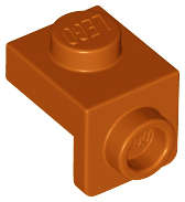 Lego (N) ~ Bracket 1 x 1 - 1 x 1 ~ [Dark Orange]