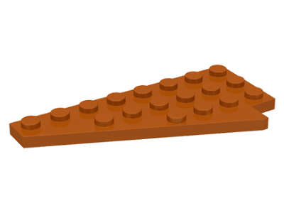Lego (U) ~ Wedge Plate 8 x 4 Wing Left ~ [Dark Orange]