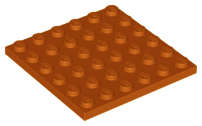 Lego (N) ~ Plate 6 x 6 ~ [Dark Orange]