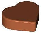 Lego (N) ~ Tile Round 1 x 1 Heart ~ [Dark Orange]