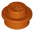 Lego (N) ~ Plate Round 1 x 1 ~ [Dark Orange]