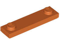 Lego (N) ~ Plate Modified 1 x 4 with 2 Studs with Groove ~ [Dark Orange]