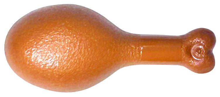 Lego (N) ~ Turkey Drumstick 22mm with Oval Opening on Back ~ [Dark Orange]