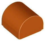 Lego (N) ~ Slope Curved 1 x 1 x 2/3 Double ~ [Dark Orange]
