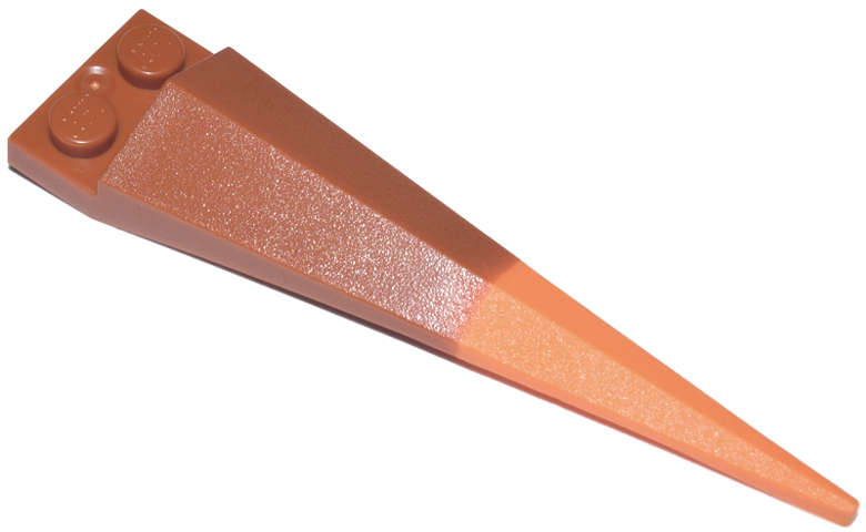 Lego (N) ~ Plate Modified 1 x 2 with Angular Extension with Molded Flexible Rubber O ~ [Dark Orange]