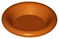 Lego (N) ~ Minifigure Utensil Dish 3 x 3 ~ [Dark Orange]