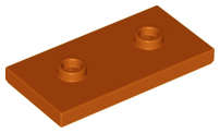Lego (N) ~ Plate Modified 2 x 4 with 2 Studs (Double Jumper) ~ [Dark Orange]