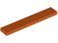 Lego (N) ~ Tile 1 x 6 ~ [Dark Orange]