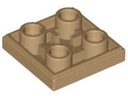 Lego (N) ~ Tile Modified 2 x 2 Inverted ~ [Dark Tan]