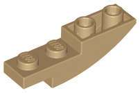 Lego (N) ~ Slope Curved 4 x 1 Inverted ~ [Dark Tan]