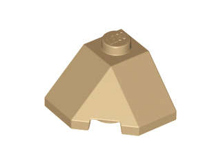Lego (N) ~ Wedge 2 x 2 (Slope 45 Corner) ~ [Dark Tan]