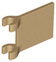 Lego (N) ~ Flag 2 x 2 Square ~ [Dark Tan]