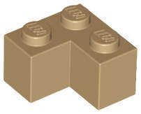 Lego (N) ~ Brick 2 x 2 Corner ~ [Dark Tan]