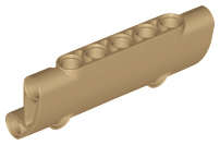 Lego Used - Technic Panel Curved 7 x 3 with 2 Pin Holes through Panel Surface~ [Dark Tan]