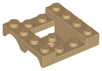 Lego (N) ~ Vehicle Mudguard 4 x 4 x 1 1/3 Double ~ [Dark Tan]