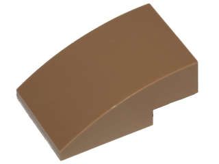 Lego (N) ~ Slope Curved 3 x 2 ~ [Dark Tan]