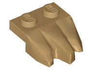 Lego (N) ~ Plate Modified 1 x 2 with 3 Claws / Rock Fingers ~ [Dark Tan]