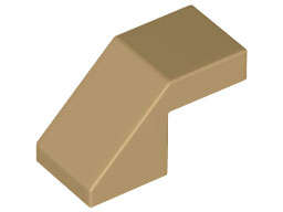 Lego (N) ~ Slope 45 2 x 1 with Cutout without Stud ~ [Dark Tan]