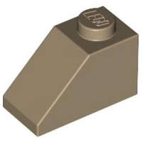 Lego (U) ~ Slope 45 2 x 1 ~ [Dark Tan]