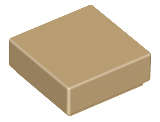 Lego (N) ~ Tile 1 x 1 ~ [Dark Tan]