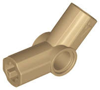 Lego (N) ~ Technic Axle and Pin Connector Angled #4 - 135 degrees ~ [Dark Tan]