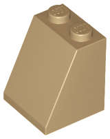 Lego (N) ~ Slope 65 2 x 2 x 2 with Bottom Tube ~ [Dark Tan]