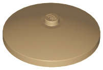 Lego (N) ~ Dish 4 x 4 Inverted (Radar) with Solid Stud ~ [Dark Tan]