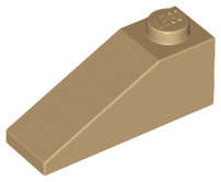 Lego (U) ~ Slope 33 3 x 1 ~ [Dark Tan]