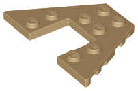 Lego (N) ~ Wedge Plate 4 x 6 ~ [Dark Tan]