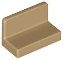 Lego (N) ~ Panel 1 x 2 x 1 with Rounded Corners ~ [Dark Tan]