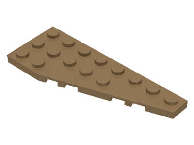 Lego (N) ~ Wedge Plate 8 x 3 Pentagonal Right ~ [Dark Tan]