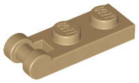 Lego (N) ~ Plate Modified 1 x 2 with Bar Handle on End ~ [Dark Tan]