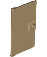 Lego (N) ~ Door 1 x 4 x 6 with Stud Handle ~ [Dark Tan]