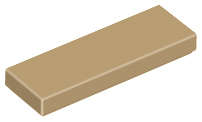 Lego (N) ~ Tile 1 x 3 ~ [Dark Tan]