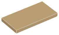 Lego (N) ~ Tile 2 x 4 ~ [Dark Tan]