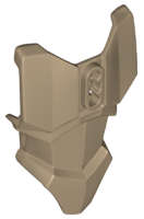 Lego (N) ~ Large Figure Torso Armor with 2 Chest Holes ~ [Dark Tan]