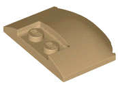 Lego (N) ~ Wedge 3 x 4 x 2/3 Triple Curved ~ [Dark Tan]