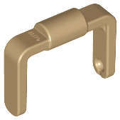 Lego (N) ~ Minifigure Utensil Bucket 1 x 1 x 1 Handle / Scooter Stand ~ [Dark Tan]